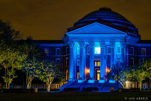 Dallas Hall in Blue